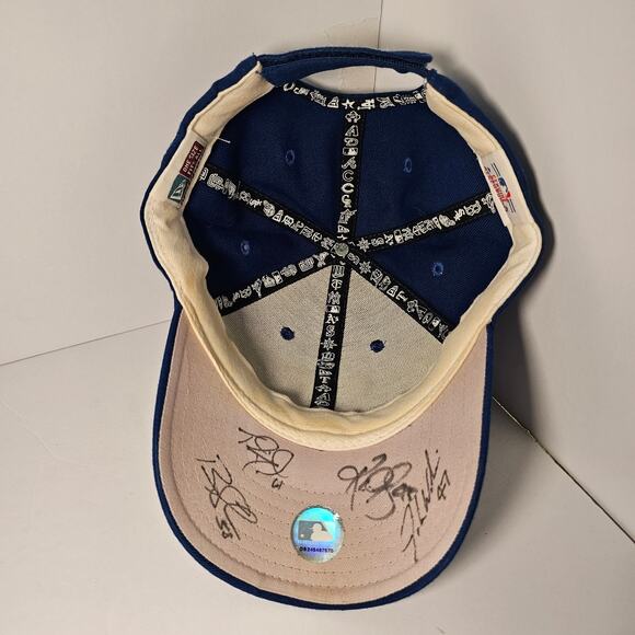 Texas Rangers Signed Baseball Hat Snapback 4 Players RARE FIND New Era Cap - Picture 10 of 14